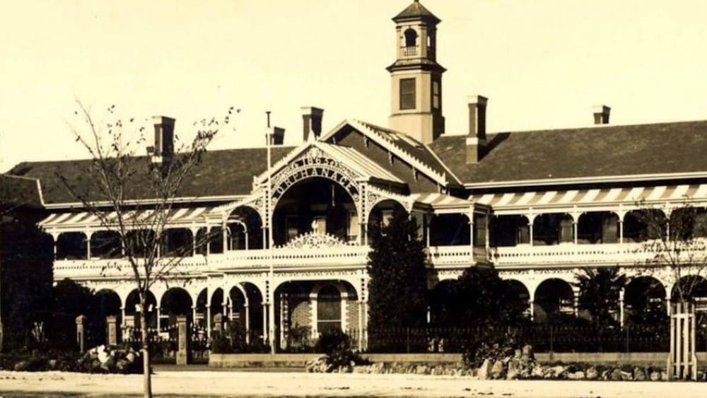 front view of the Ballarat Orphanage which operated from 1909 until 1968