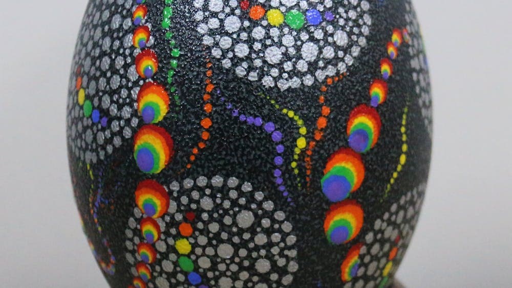 Painted Emu Egg