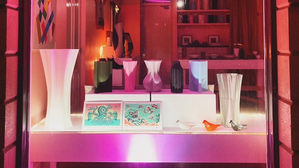 products in a window display