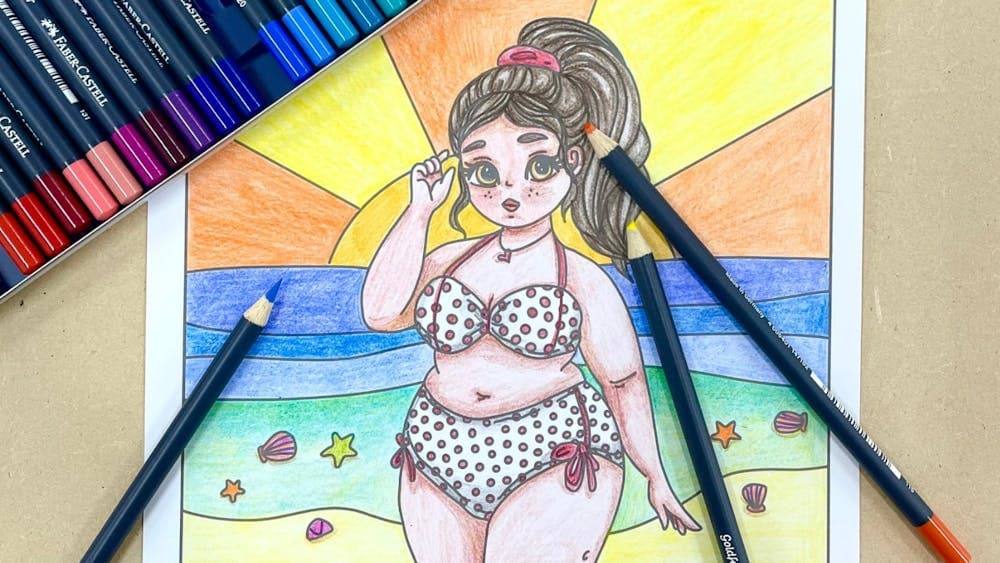 The Art Club Hub exclusive colouring sheets.