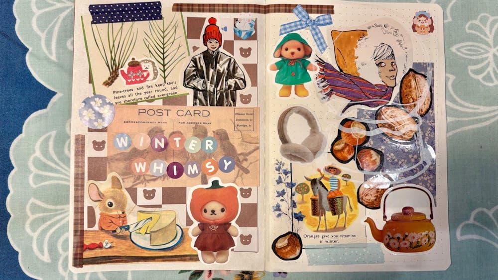 Winter Whimsy Junk Journal spread
