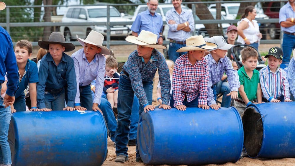 Kids participating in the Outback Show