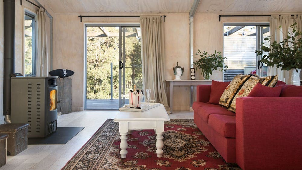 Lounge with fireplace