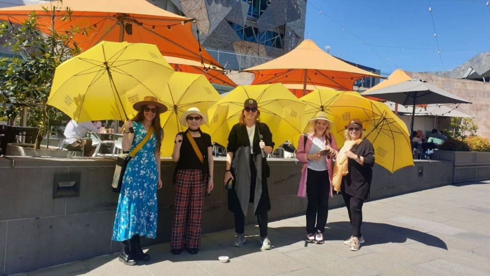 Hidden Secrets tour guides at Federation Square