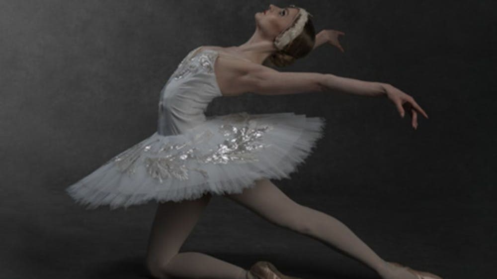 Solo Ballet Dancer as the White Swan
