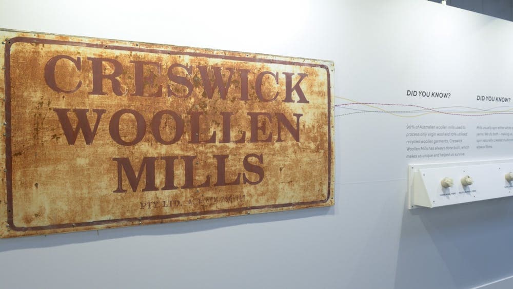 Wool exhibit at Creswick Woollen Mills