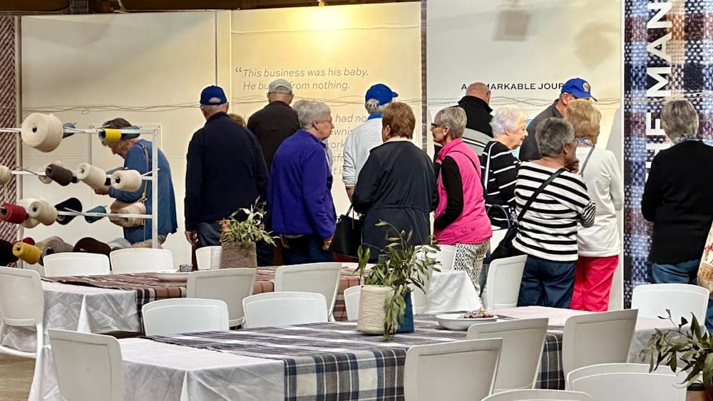 Wool exhibit at Creswick Woollen Mills
