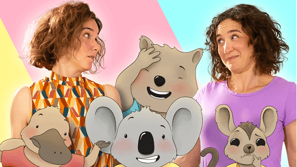 portrait of the artists with charactures