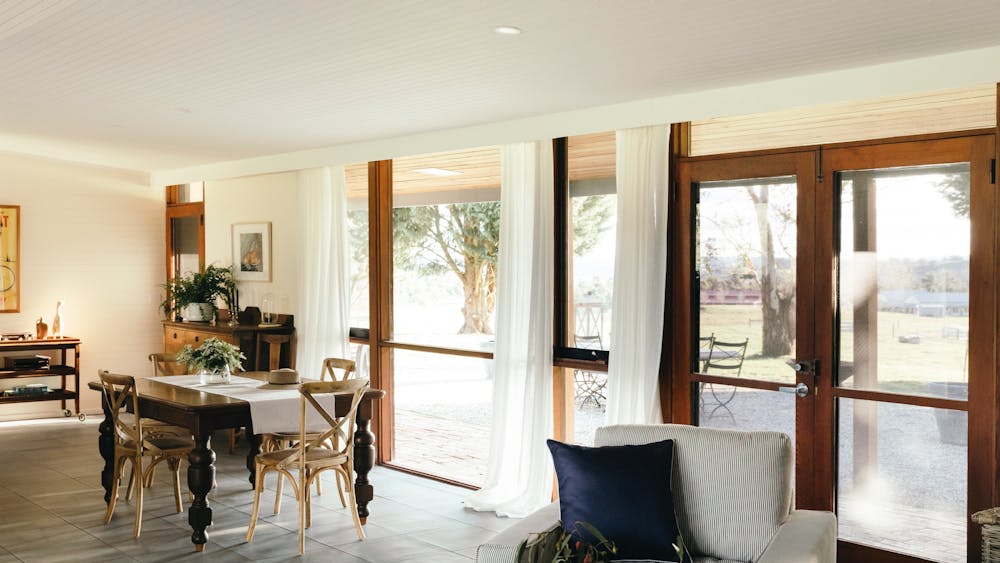 Sunny kitchen and dining