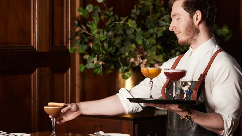 Grainery Lane waiting with drinks