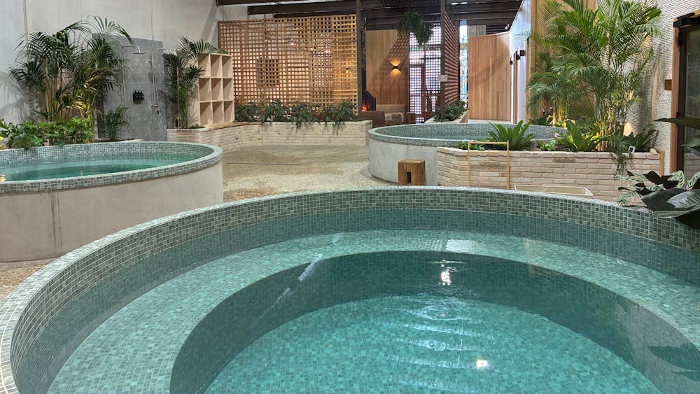 Wet space, cold pool, warm pool and mineral pool