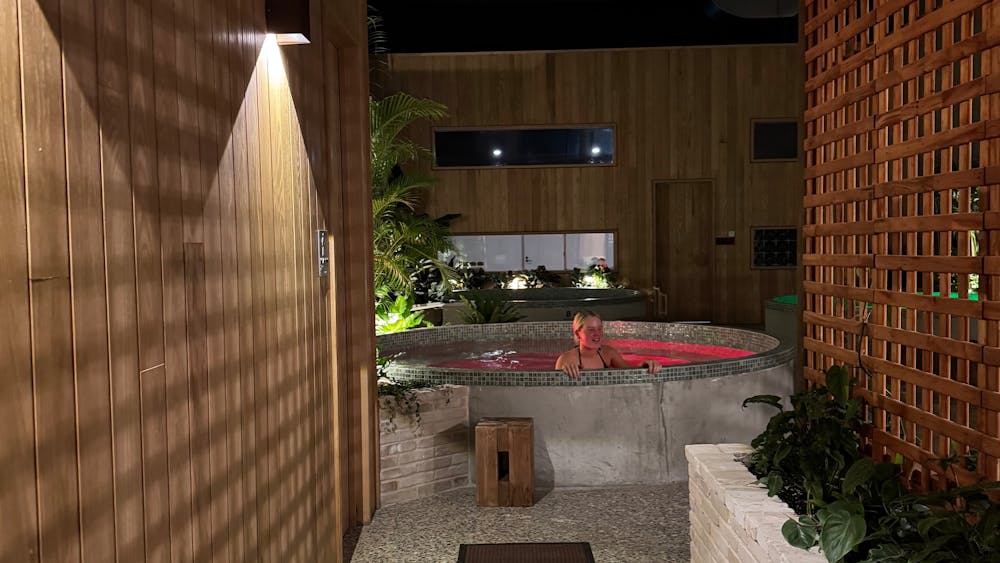 Entry way and space to change into bathers and active wear