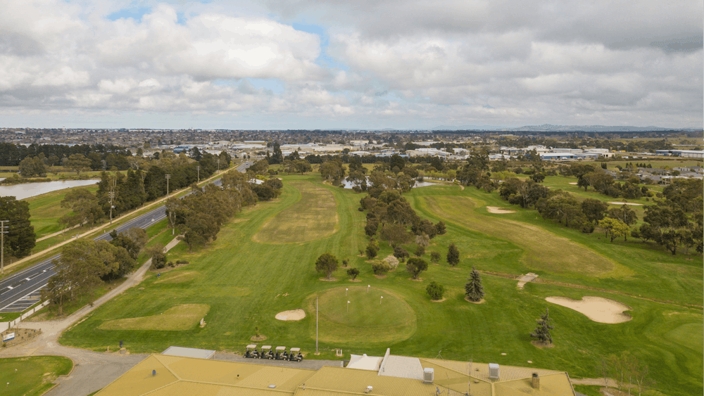 Aerial view of the course