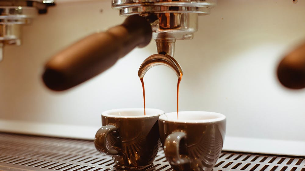 Espresso extracted using coffee beans supplied by Dukes Coffee Roasters