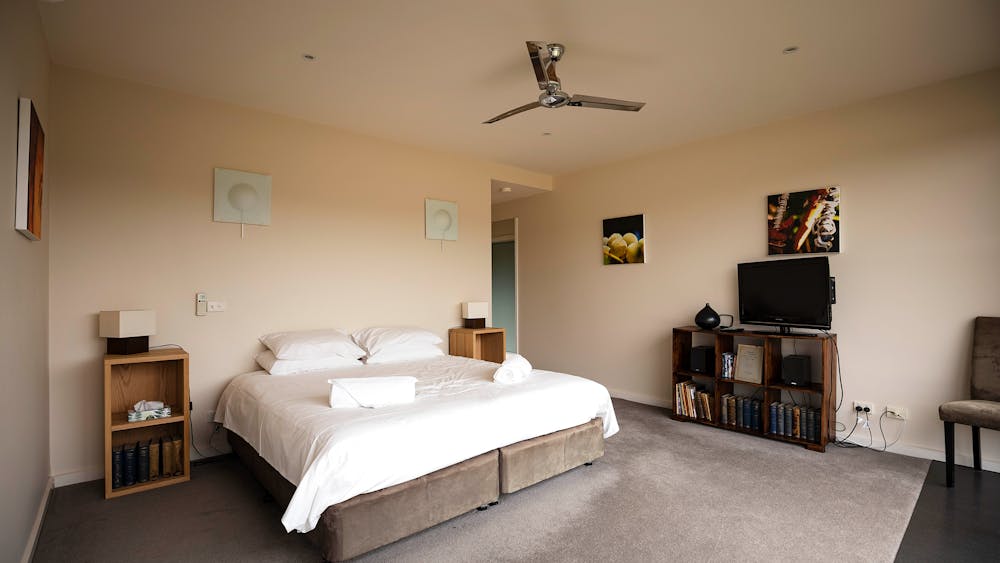 Master bedroom with king bed