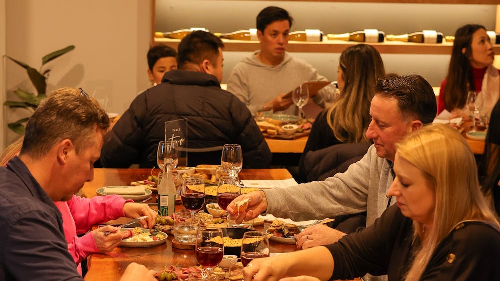 Indulging in lunch after a truffle hunt