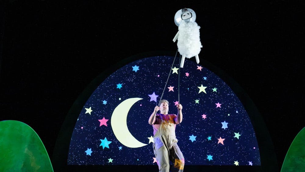 Puppeteers operating the White Sheep