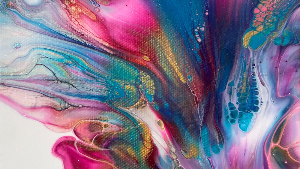 Acrylic art piece by Rebecca Gadd