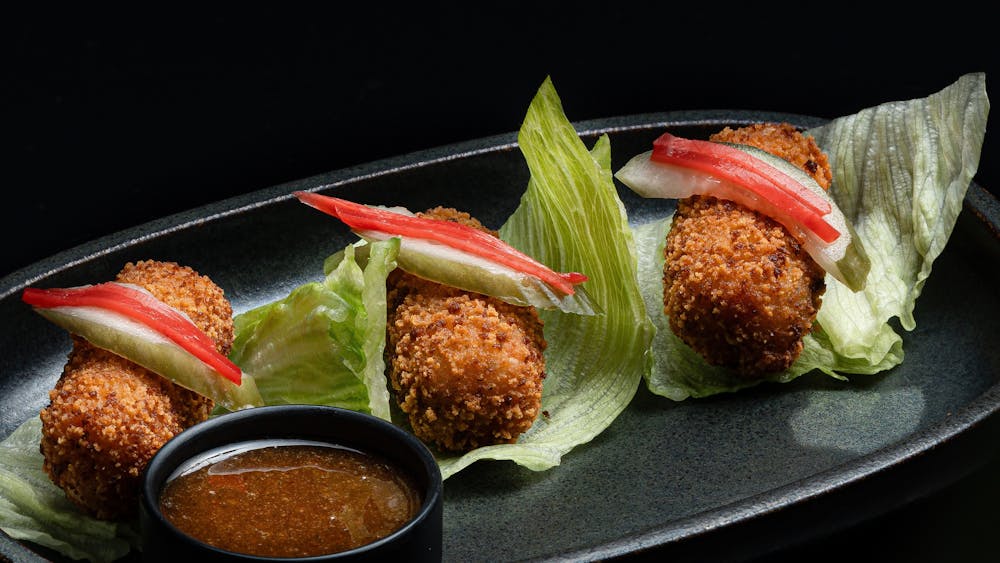 Japanese - inspired sweet potato croquettes