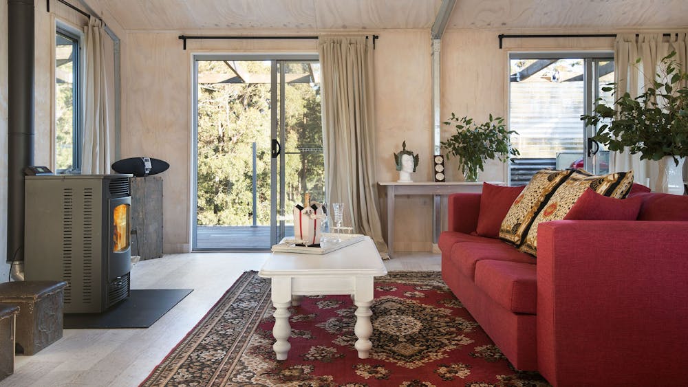 Lounge with fireplace