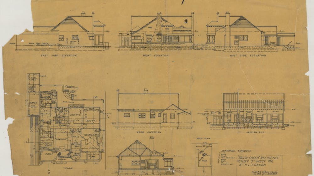 Architectural drawings of house
