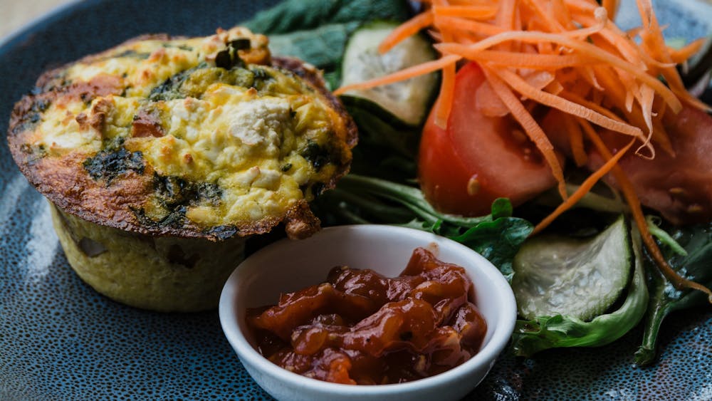 Vegetarian Frittata with Salad & Relish