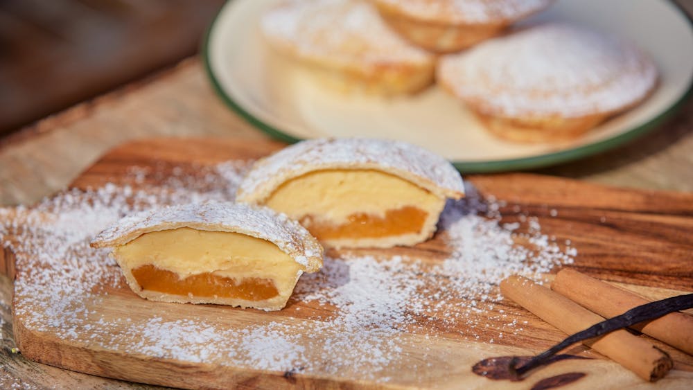 Peach & Portuguese custard pie at Lydiard General