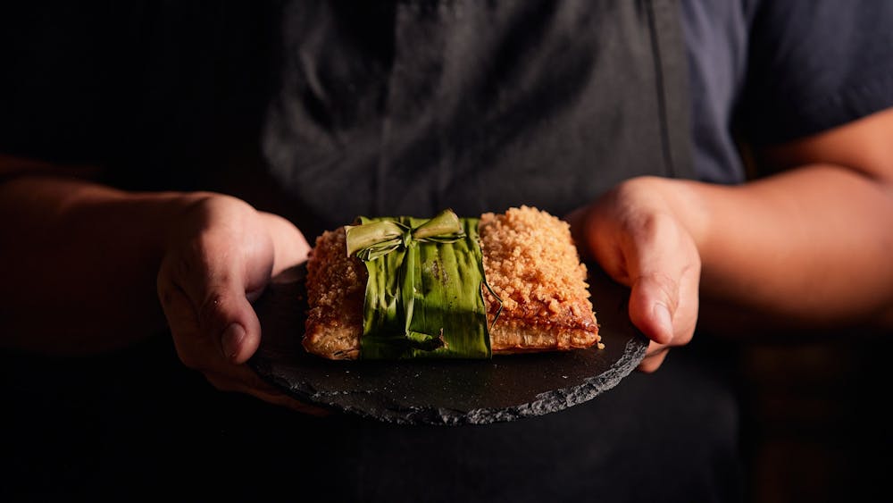 Lechon paksiw pie at Hotel Canberra’s Stables Cafe & Bar