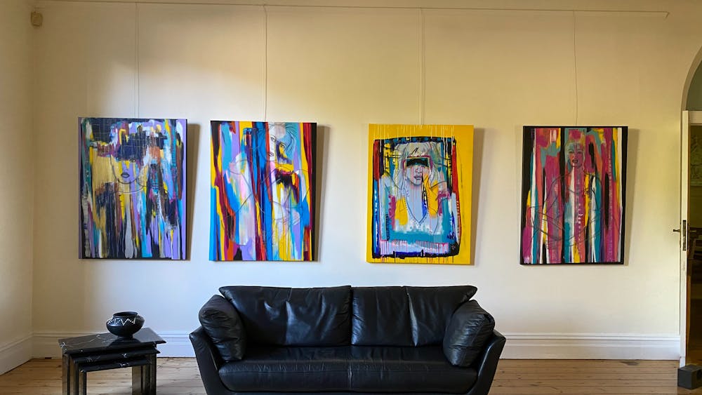 photo of art hanging in main  gallery