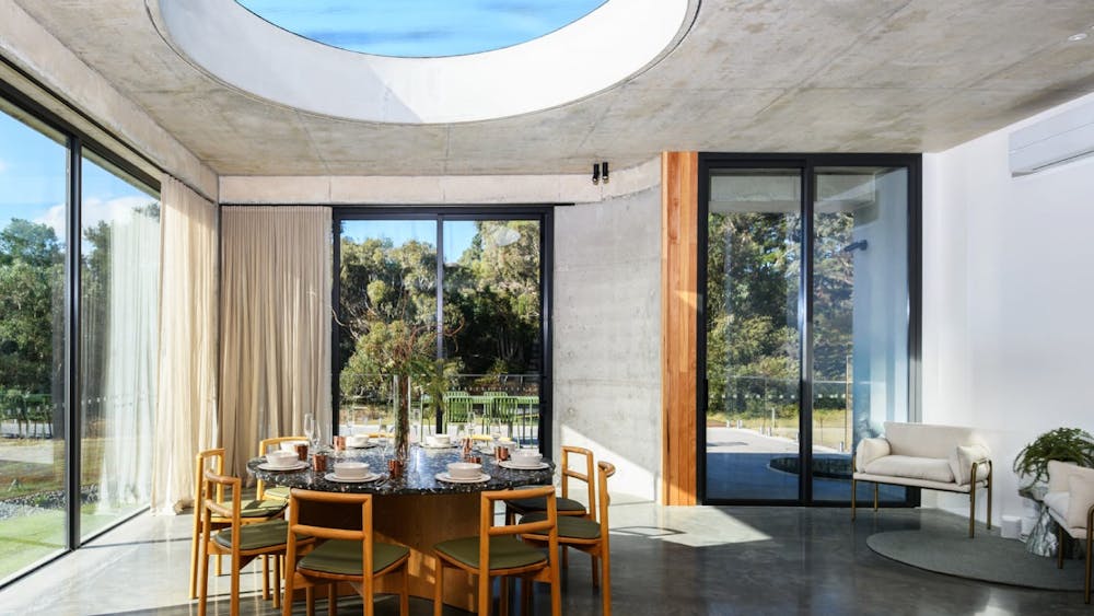Internal dining area at the sensational Within Retreat