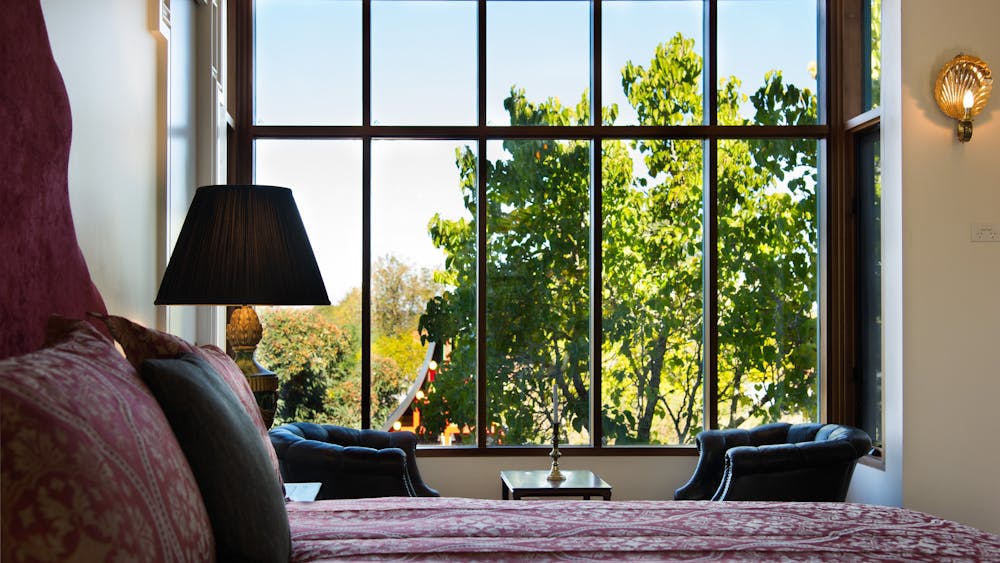 Looking out at the garden