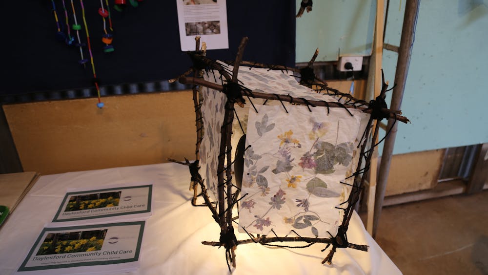 Lamp made of nature fibres