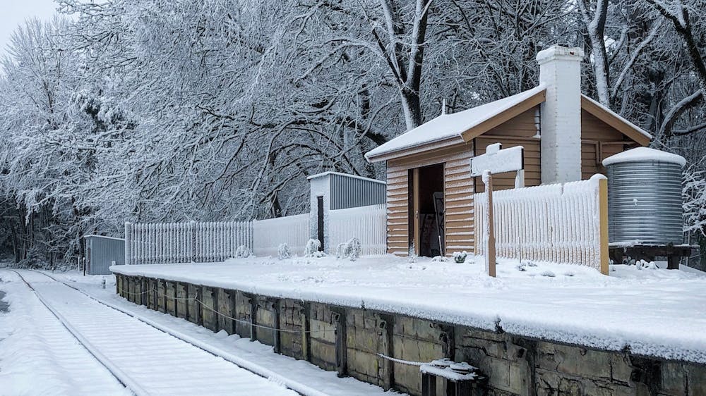 Snow covered Bullarto Station