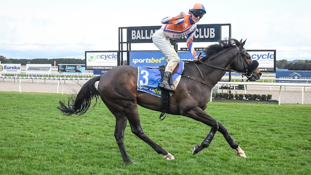 Jockey Will Gordon at the winning post after taking out the 2025 edition aboard Leaderboard