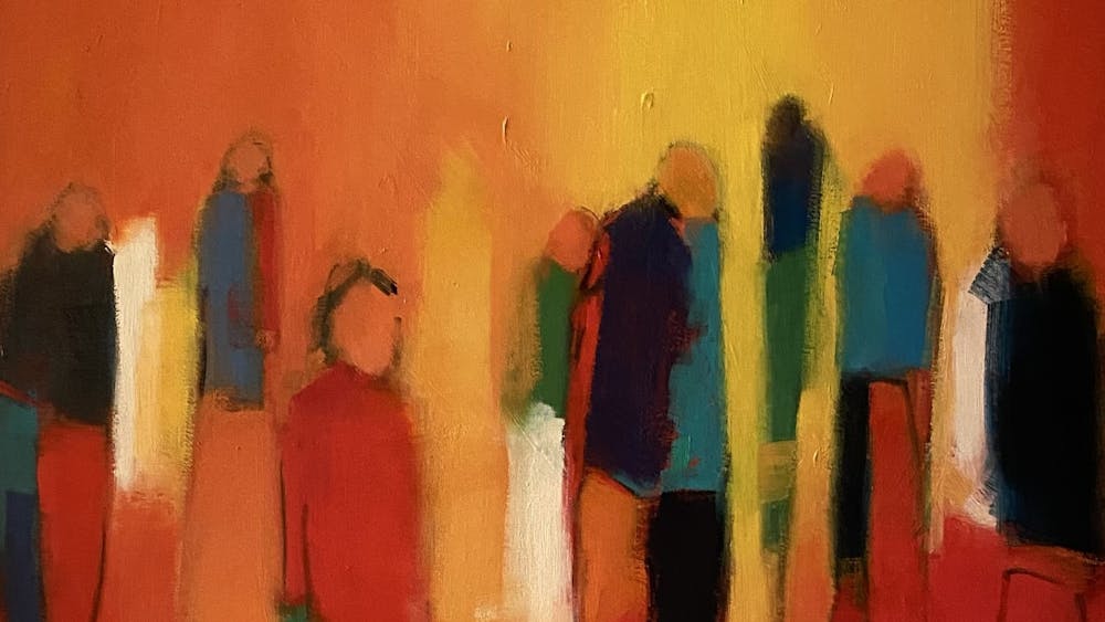 abstract painting of people