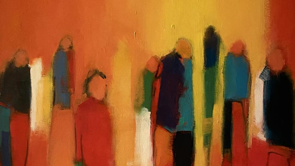 abstract painting of people