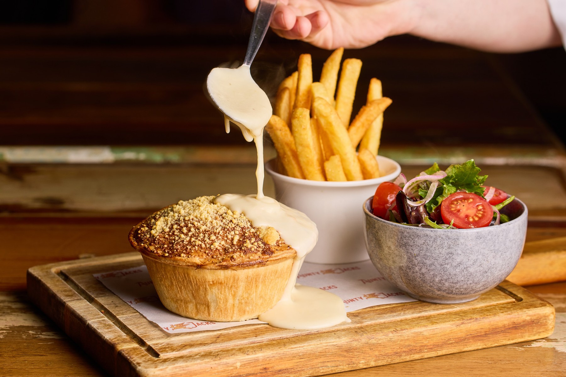 Thumbnail for Chicken parma pie at Aunty Jacks
