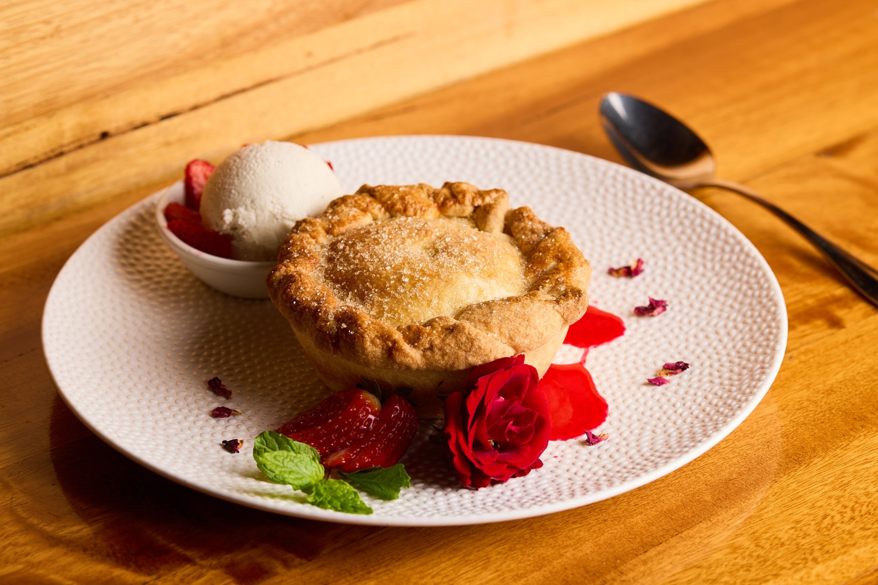 Thumbnail for Noel’s Filipino peach, mango & coconut pie at The George Hotel