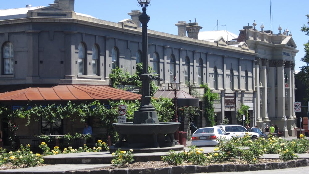 Hotel Frangos, Vincent Street roundabout, Daylesford