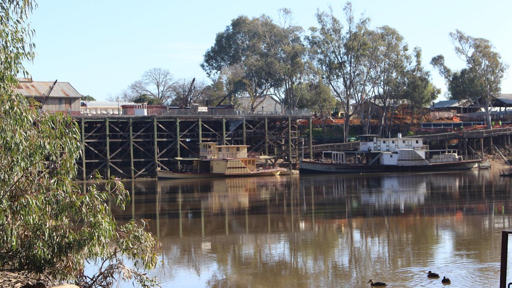 The Murray region, Echuca was once a busy inland port. Echuca Wharf.