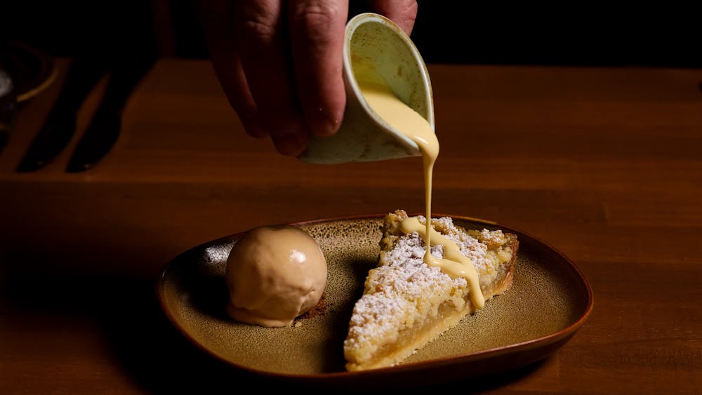 Plated dessert at Peasant Osteria