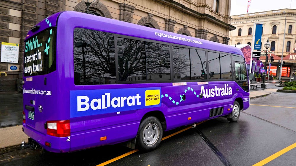 Bus in front of Town Hall
