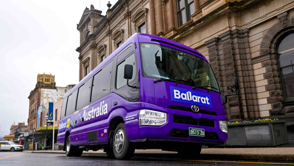 Bus in front of Town Hall